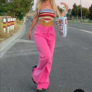 Pink jeans